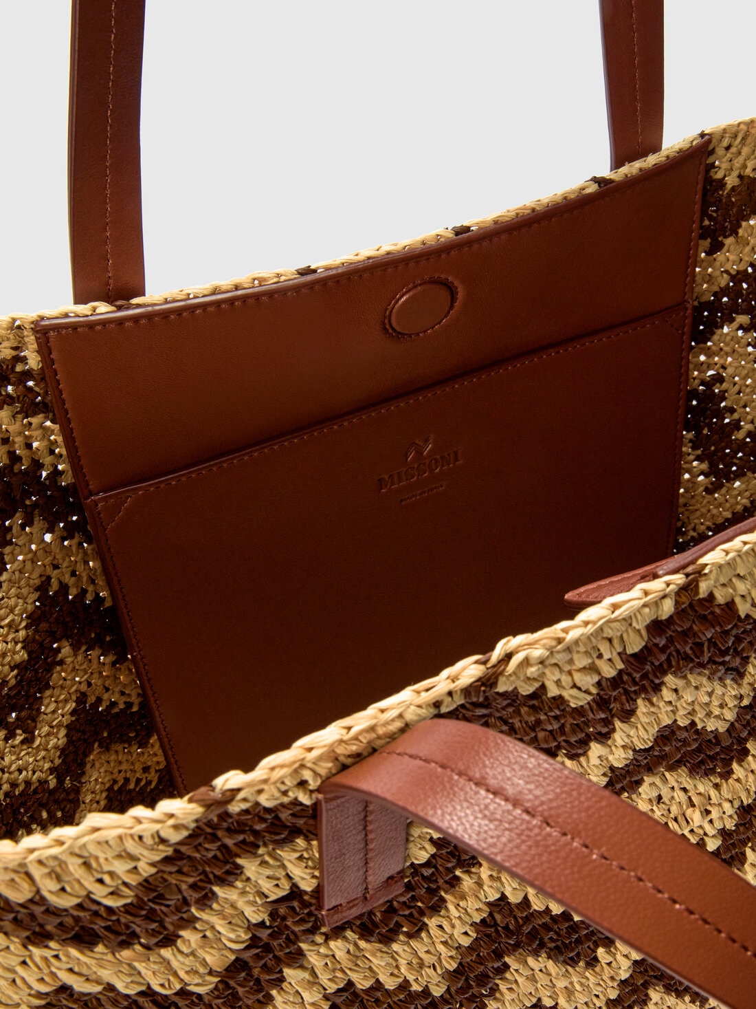 Raffia tote bag, Beige - 8053147590486 - 3