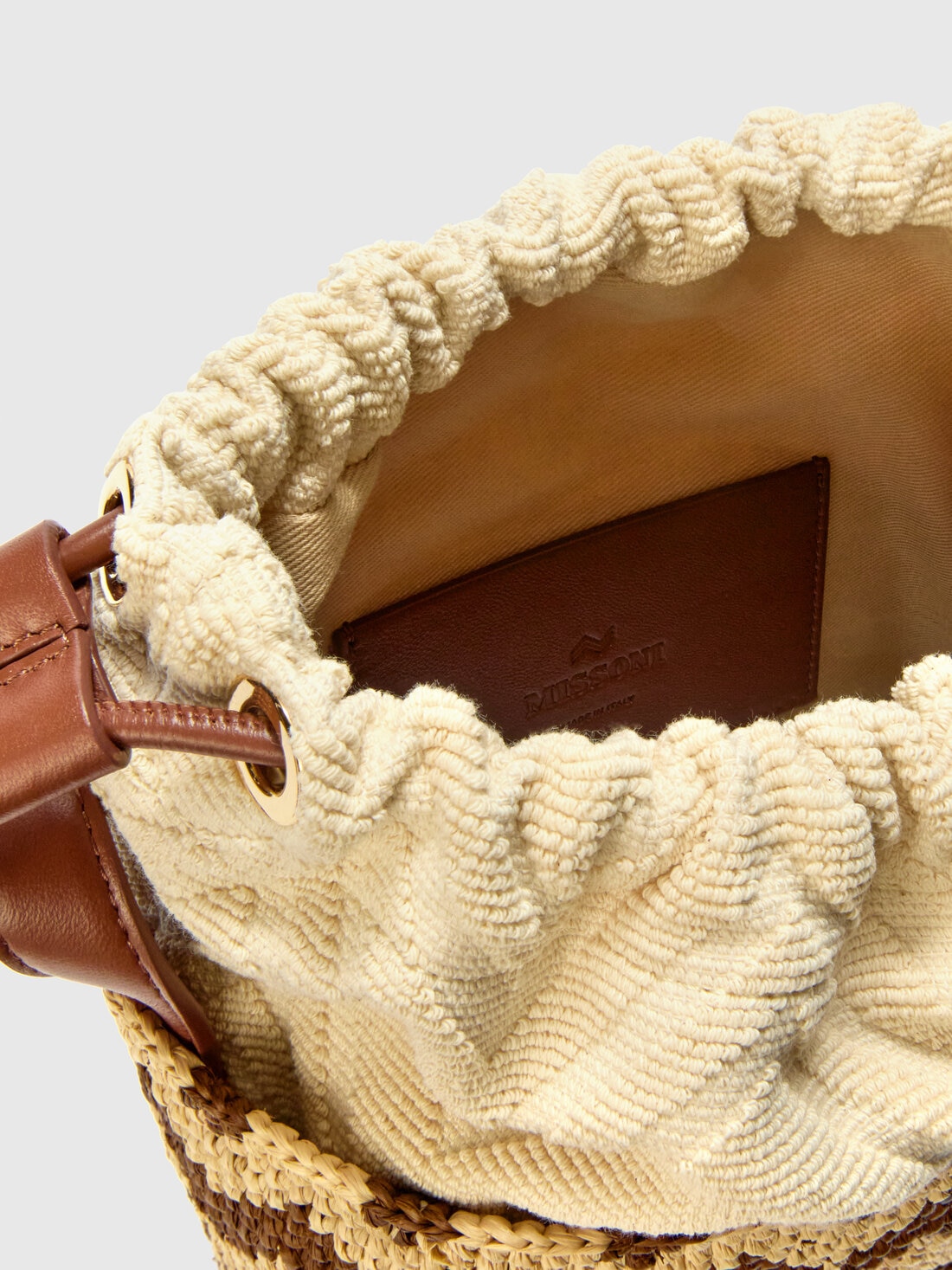 Raffia shoulder bag, Brown - 8053147590509 - 3