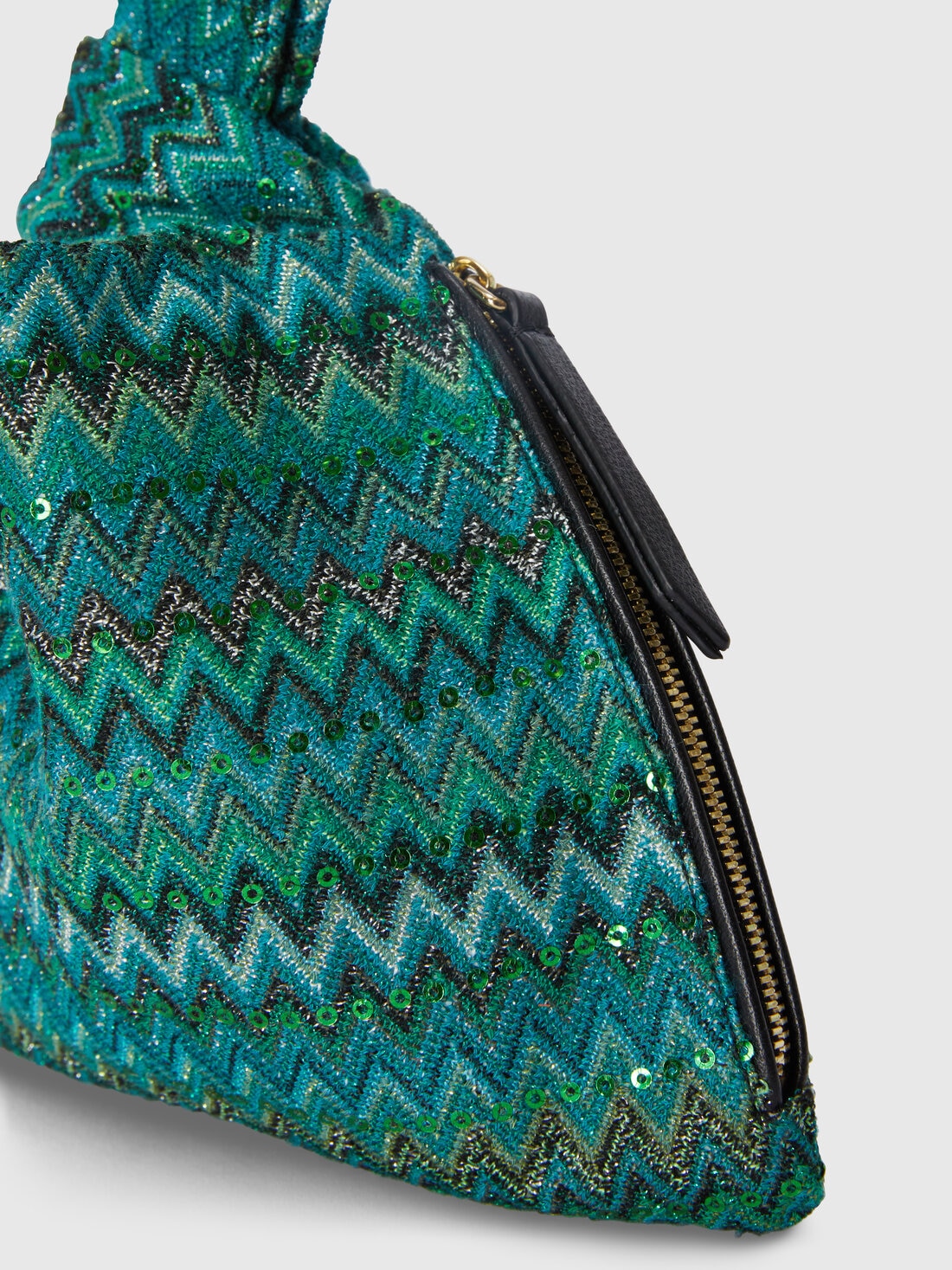 Handbag in zig zag viscose blend, Multicoloured  - 8053147593548 - 2