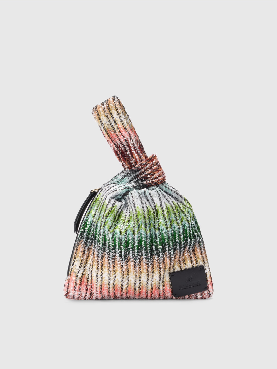 Handbag in zig zag viscose blend, Multicoloured  - 8053147590516 - 0