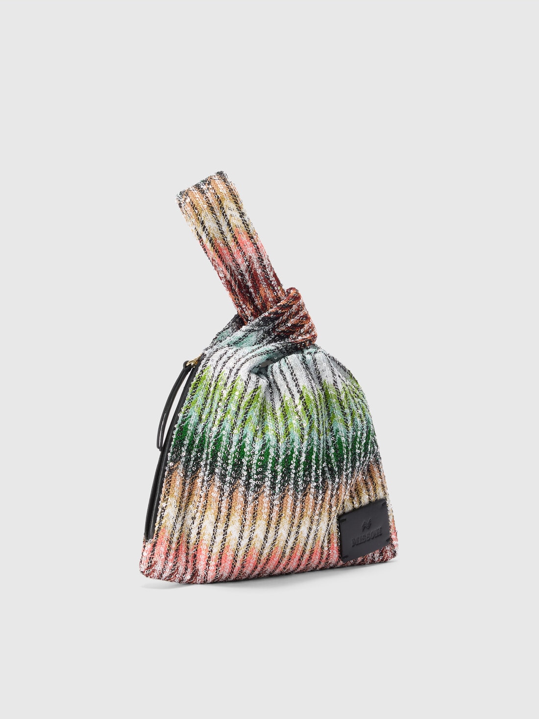 Handbag in zig zag viscose blend, Multicoloured  - 8053147590516 - 1