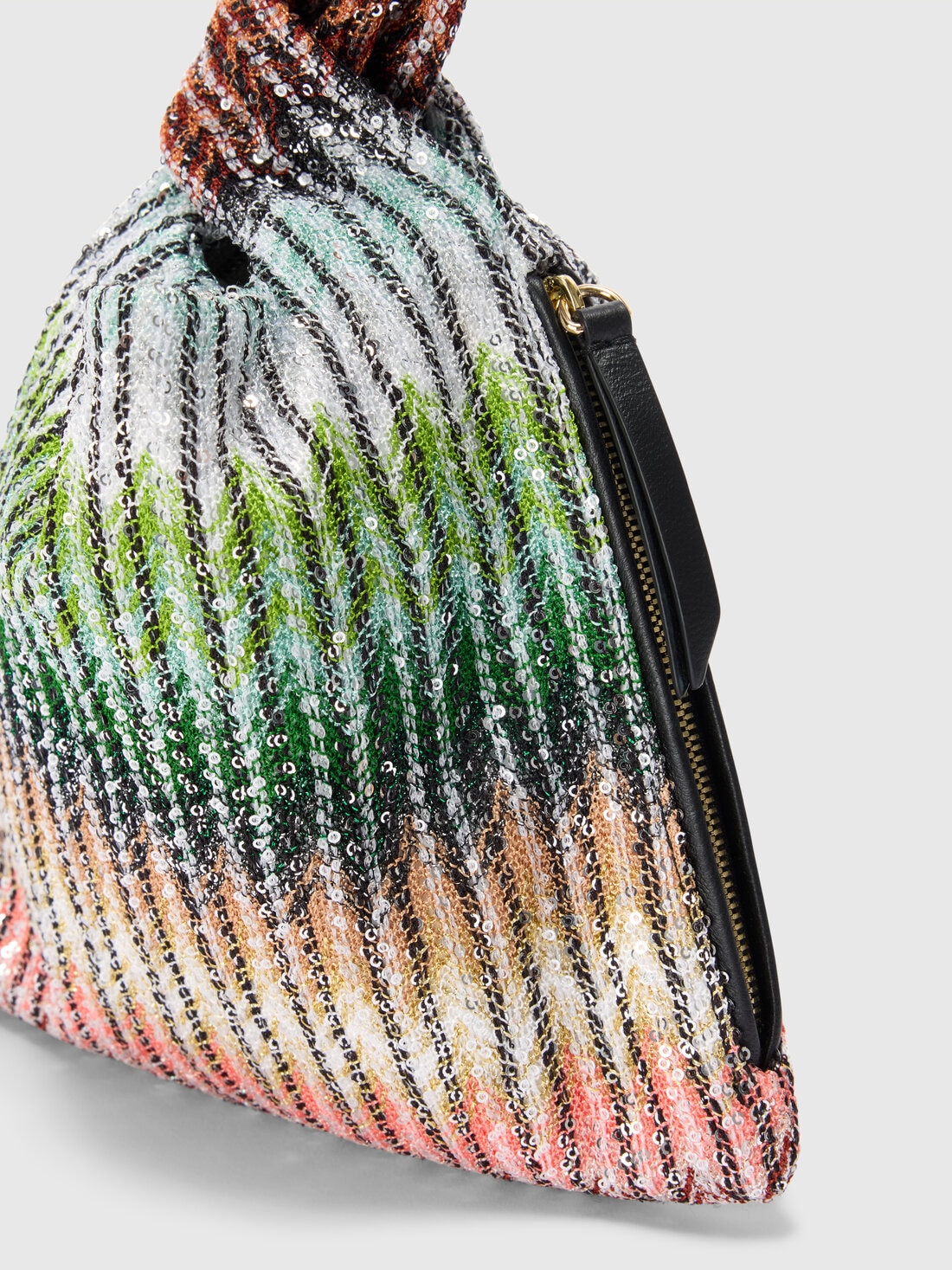 Handbag in zig zag viscose blend, Multicoloured  - 8053147590516 - 2