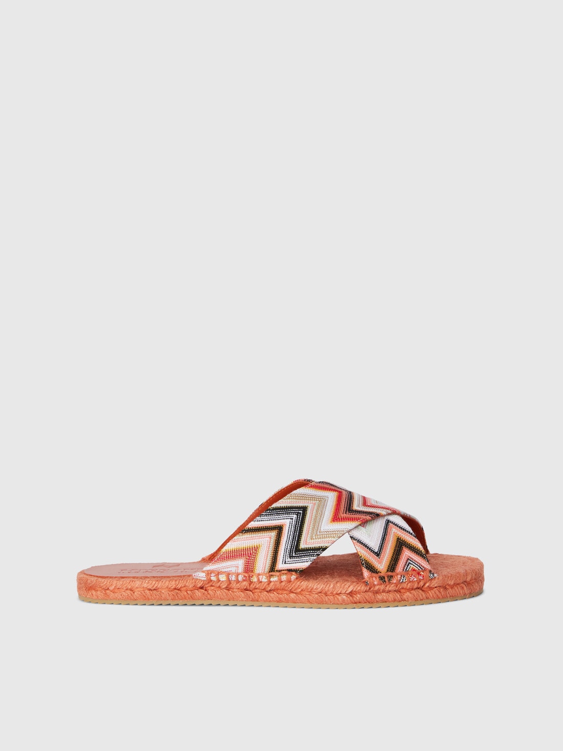 Flache Slip-On-Espadrilles mit Zig Zag-Muster, Rosa   - LS25SY00BV00HOS30FE - 0