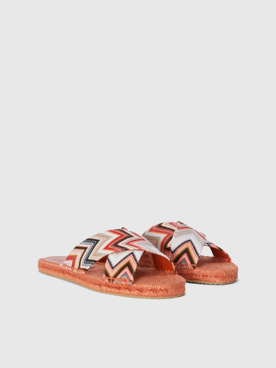 Flache Slip-On-Espadrilles mit Zig Zag-Muster, Rosa   - LS25SY00BV00HOS30FE - 1