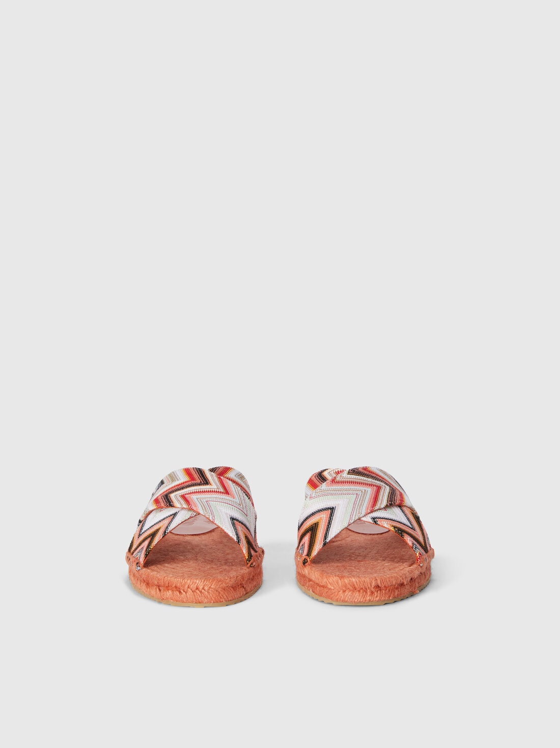 Flache Slip-On-Espadrilles mit Zig Zag-Muster, Rosa   - LS25SY00BV00HOS30FE - 2
