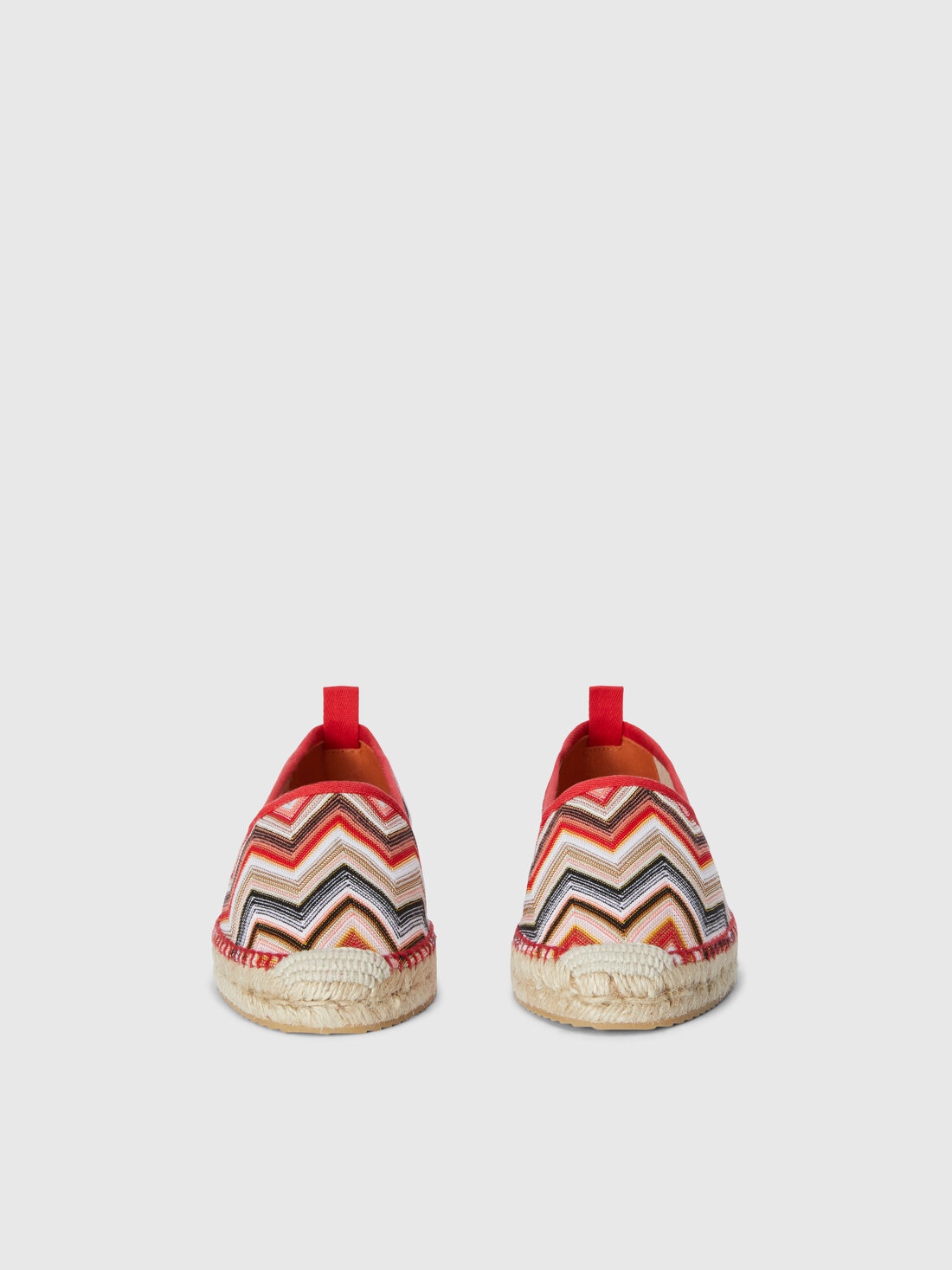Slip-on espadrilles with zigzag pattern, Pink   - LS25SY04BV00HOS30FE - 2