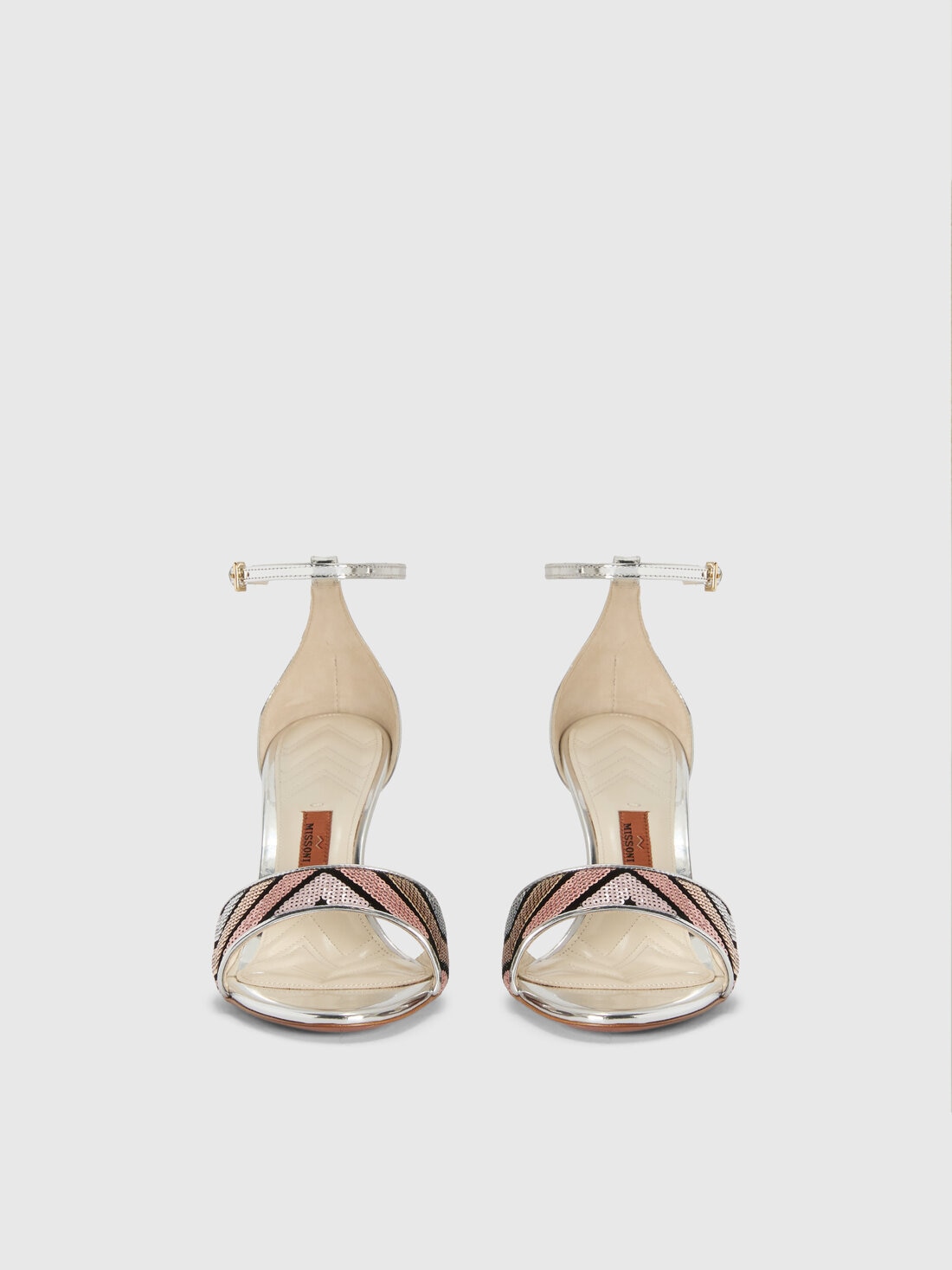 Sandal with adjustable strap and zig zag pattern, Multicoloured  - LS25SY0ABV00HOSM9J8 - 2