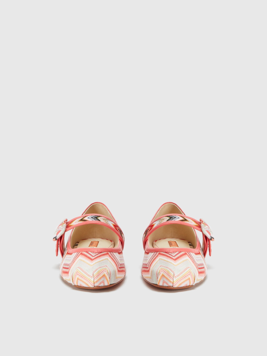 Ballet flats with buckle and adjustable chevron strap, Multicoloured  - LS25SY0XBV00HOS30FE - 2