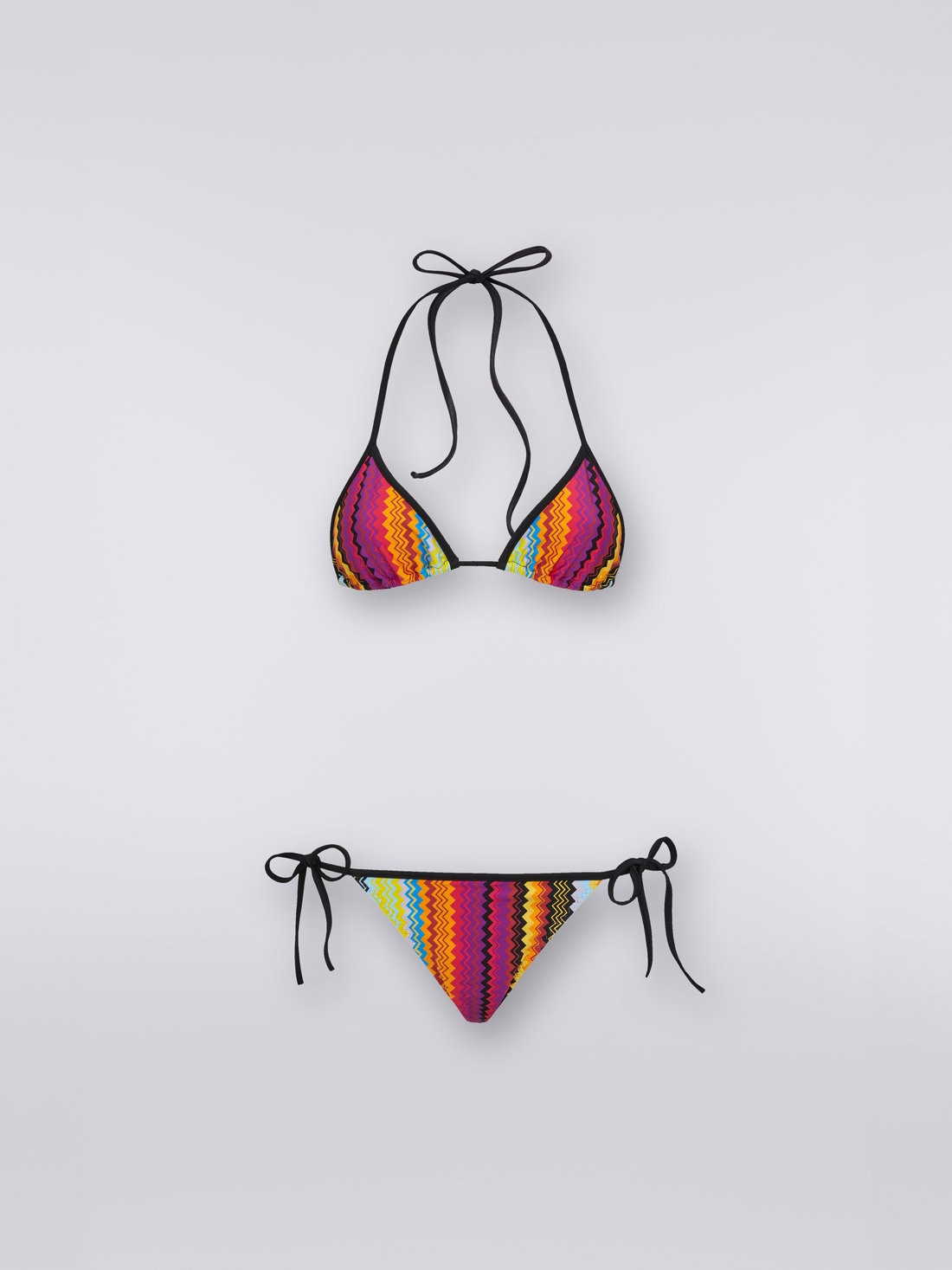 Nylon chevron bikini, Multicoloured - MC22SP00BJ00DGSM8NP - 0