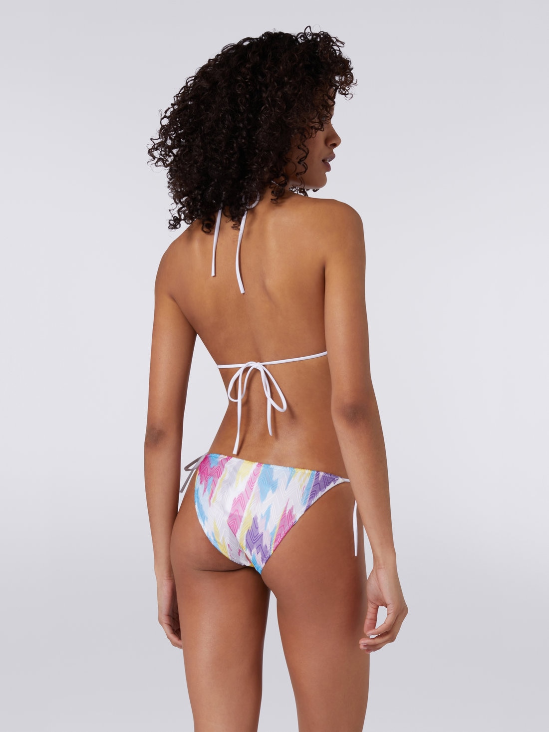 Strick-Bikini mit Zickzackmuster und Flammgarn-Print, Mehrfarbig  - 8051575711091 - 3