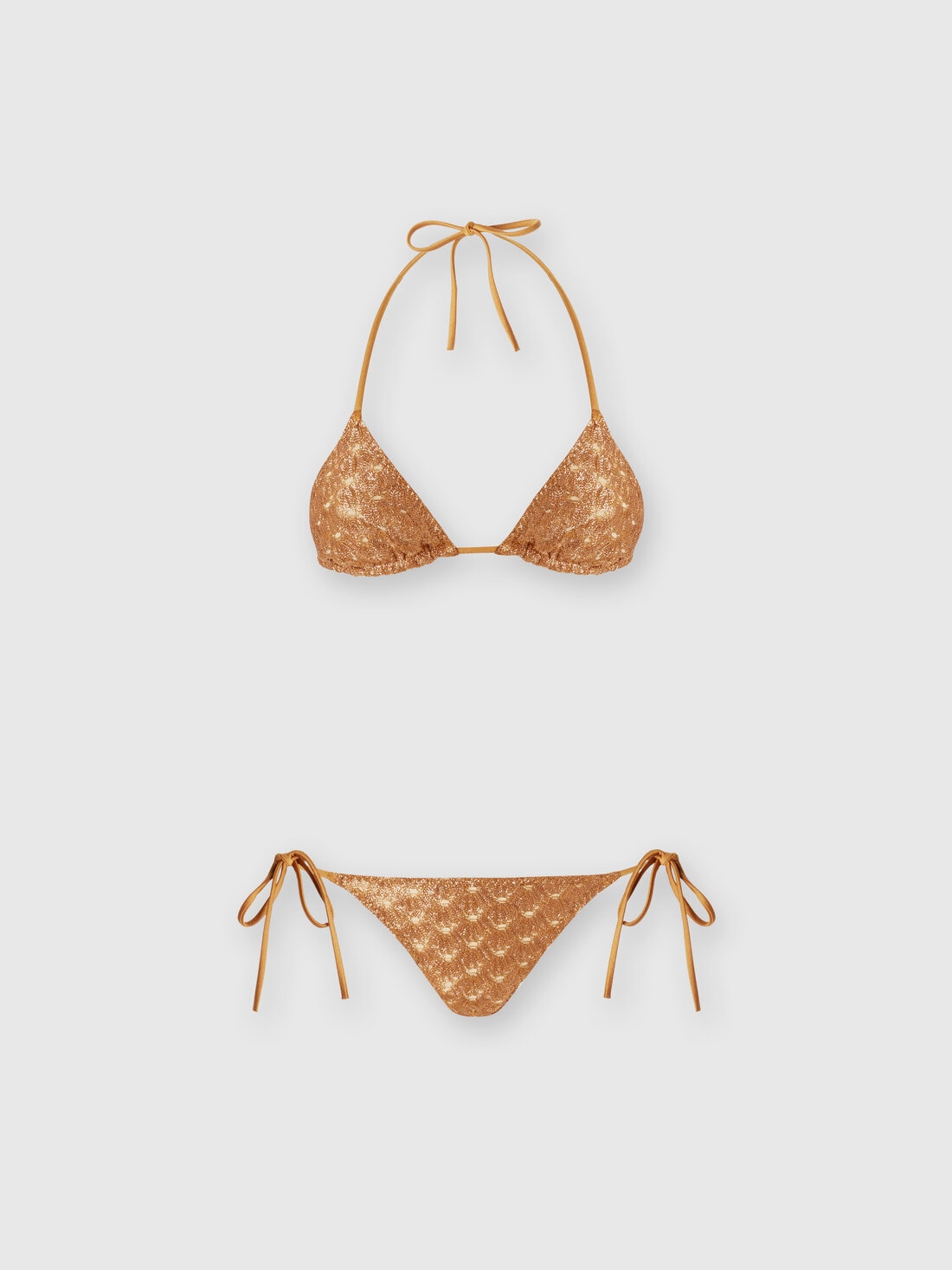 Bikini efecto encaje con forro, Marròn - MC22SP00BR00TC71052 - 0