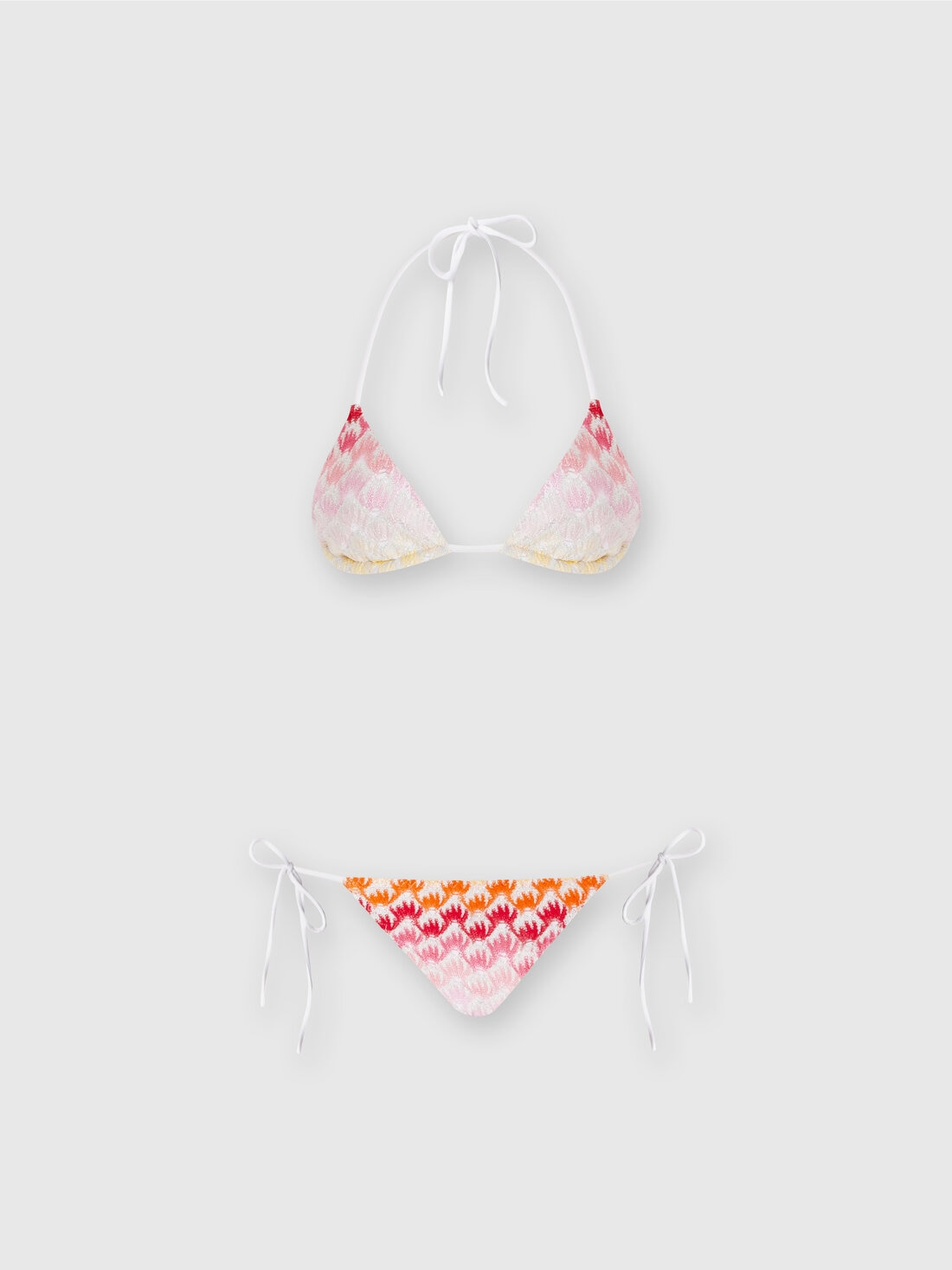 Bikini effet dentelle dégradé avec lurex, Rouge  - MC22SP00BR00TDS30CW - 0