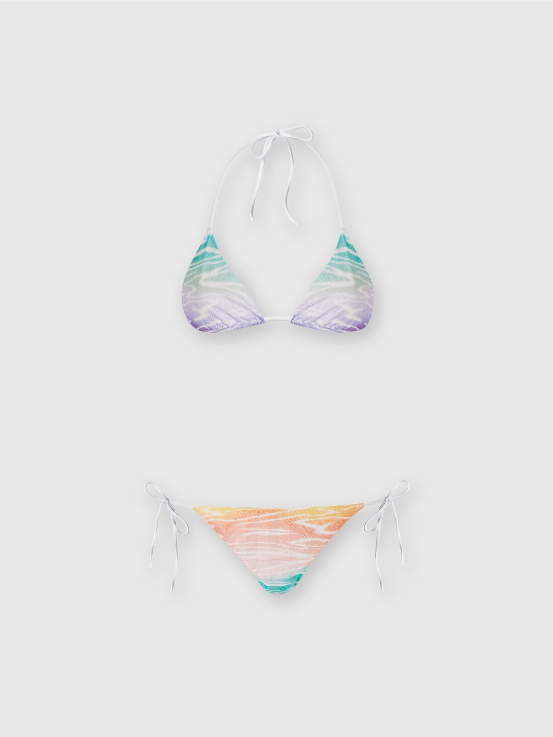 Bikini mit Tie-Dye-Print, Mehrfarbig  - MC22SP00BR00XOS72ED - 0