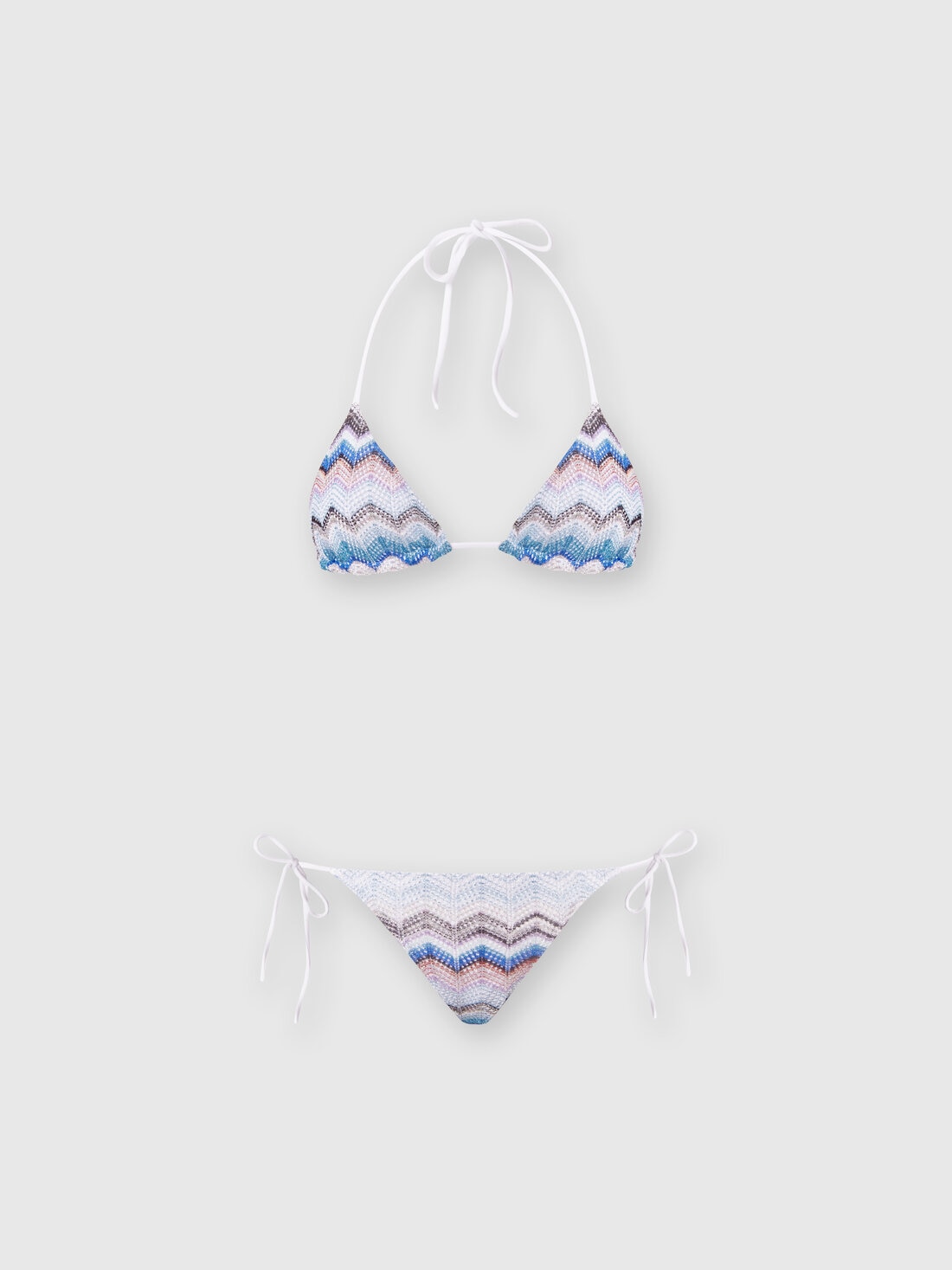 Bikini crochet zig zag con lurex, Multicolore  - MC22SP00BT006VS72DX - 0