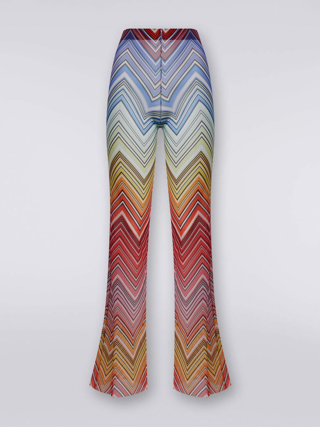Pantalon de plage en tulle à imprimé zig zag, Multicolore  - MC23SI01BJ00HOS4157 - 0