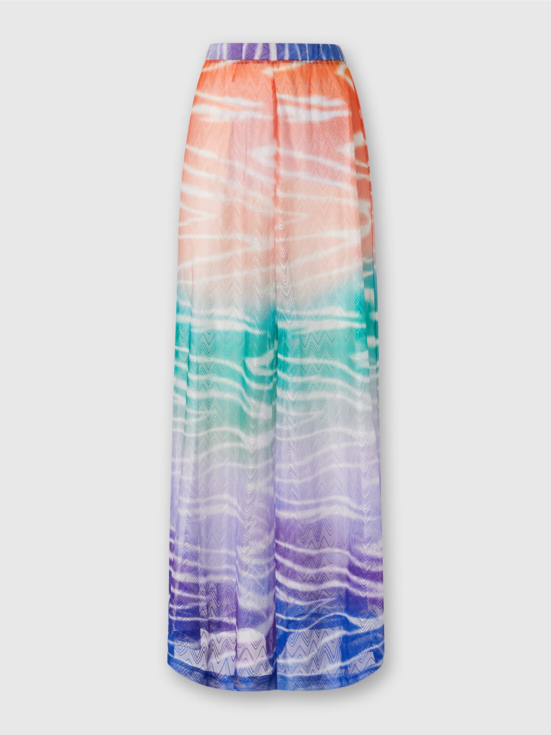 Tie-dye print cover up trousers, Multicoloured  - MC23SI02BR00XOS72ED - 0