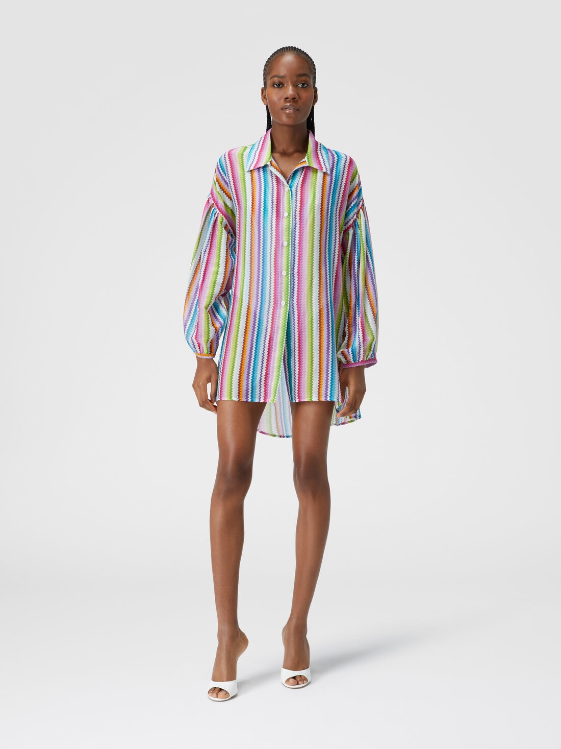 Missoni Camicia oversize in seta e cotone stampata