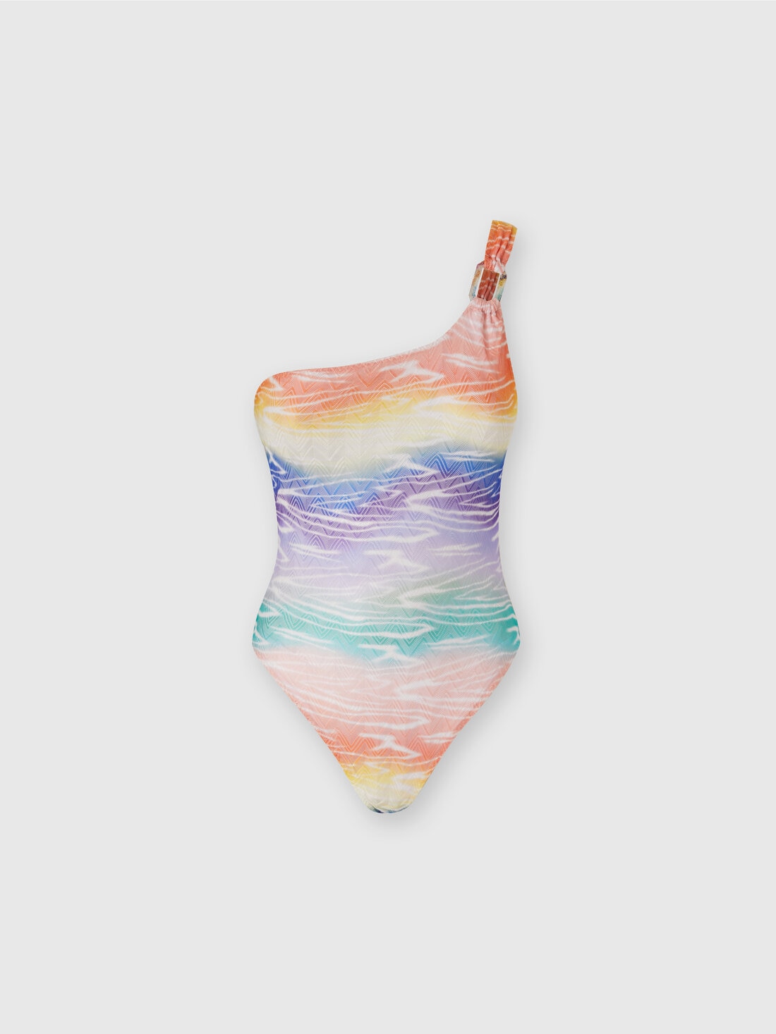 Costume intero stampa tie-dye, Multicolore  - MS24SP04BR00XOS72ED - 0