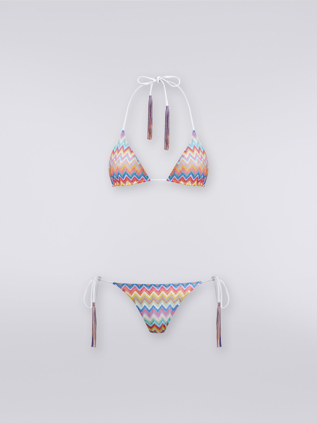 Bikini mit Zickzack-Print, Mehrfarbig  - MS24SP0ZBR00XPSM9DM - 0