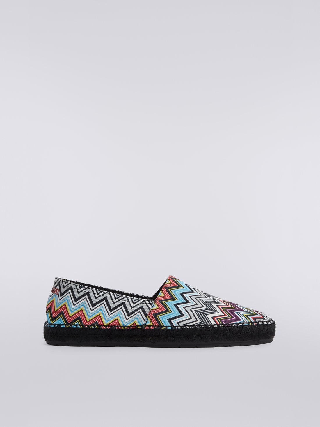 M Missoni Espadrilles flat in canvas stampato con scritta logo