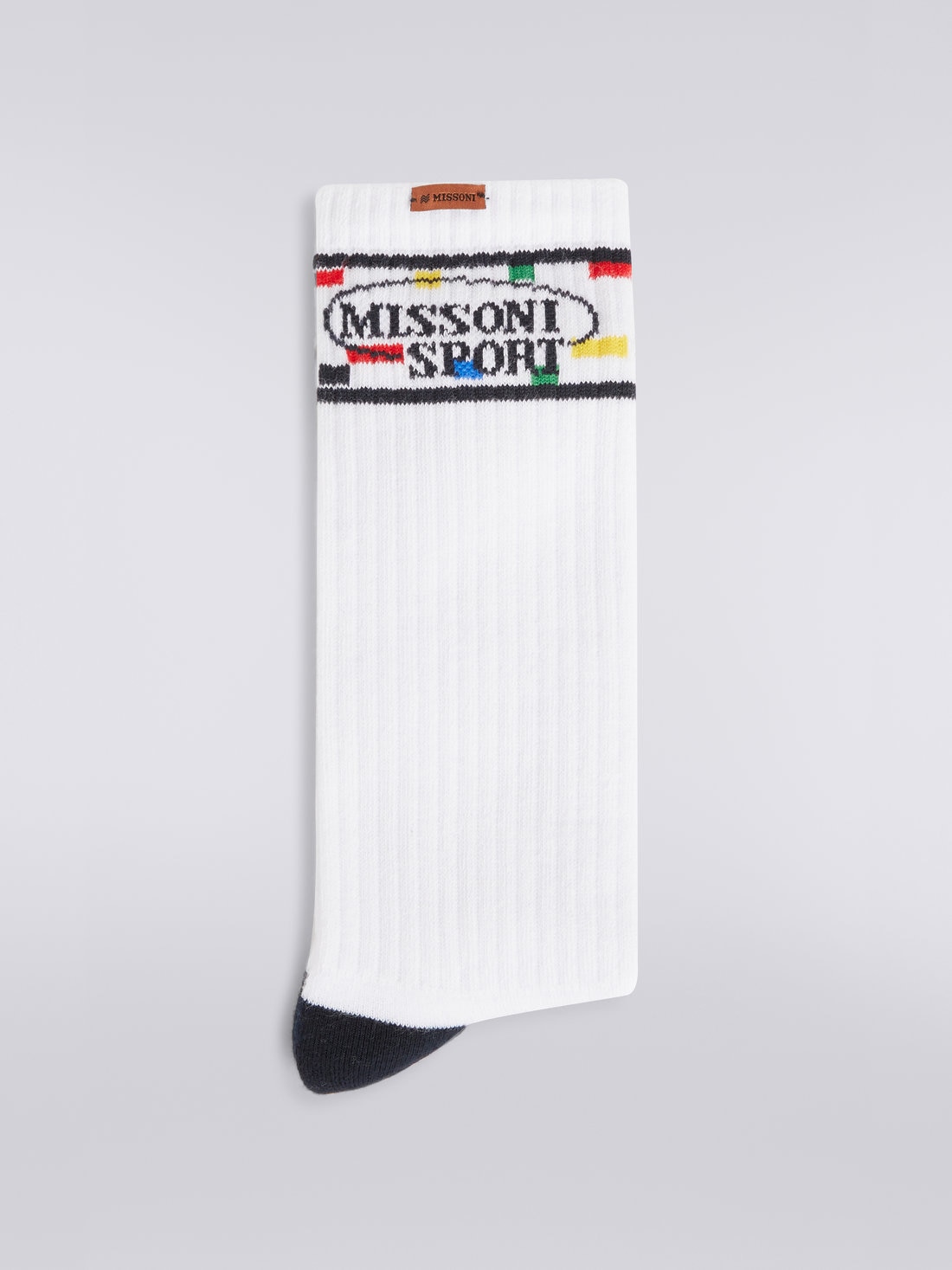 Cotton terry socks with Legacy logo, White  - OS23SS03BW00N1SM8OQ - 1