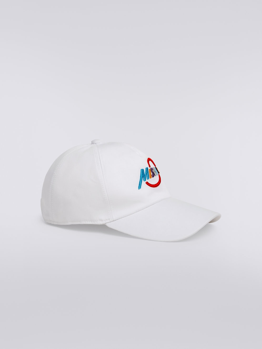 Cotton visor hat with multicoloured logo lettering, White  - 8051575776939 - 1
