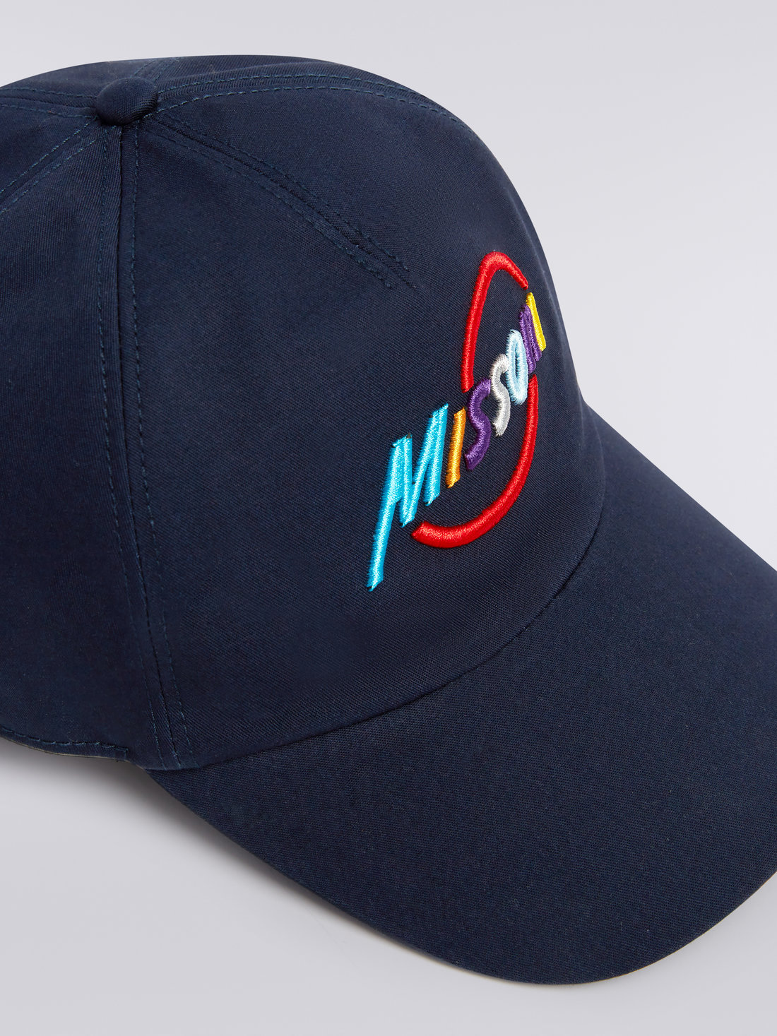 Cotton visor hat with multicoloured logo lettering, Blue - 8051575776946 - 2