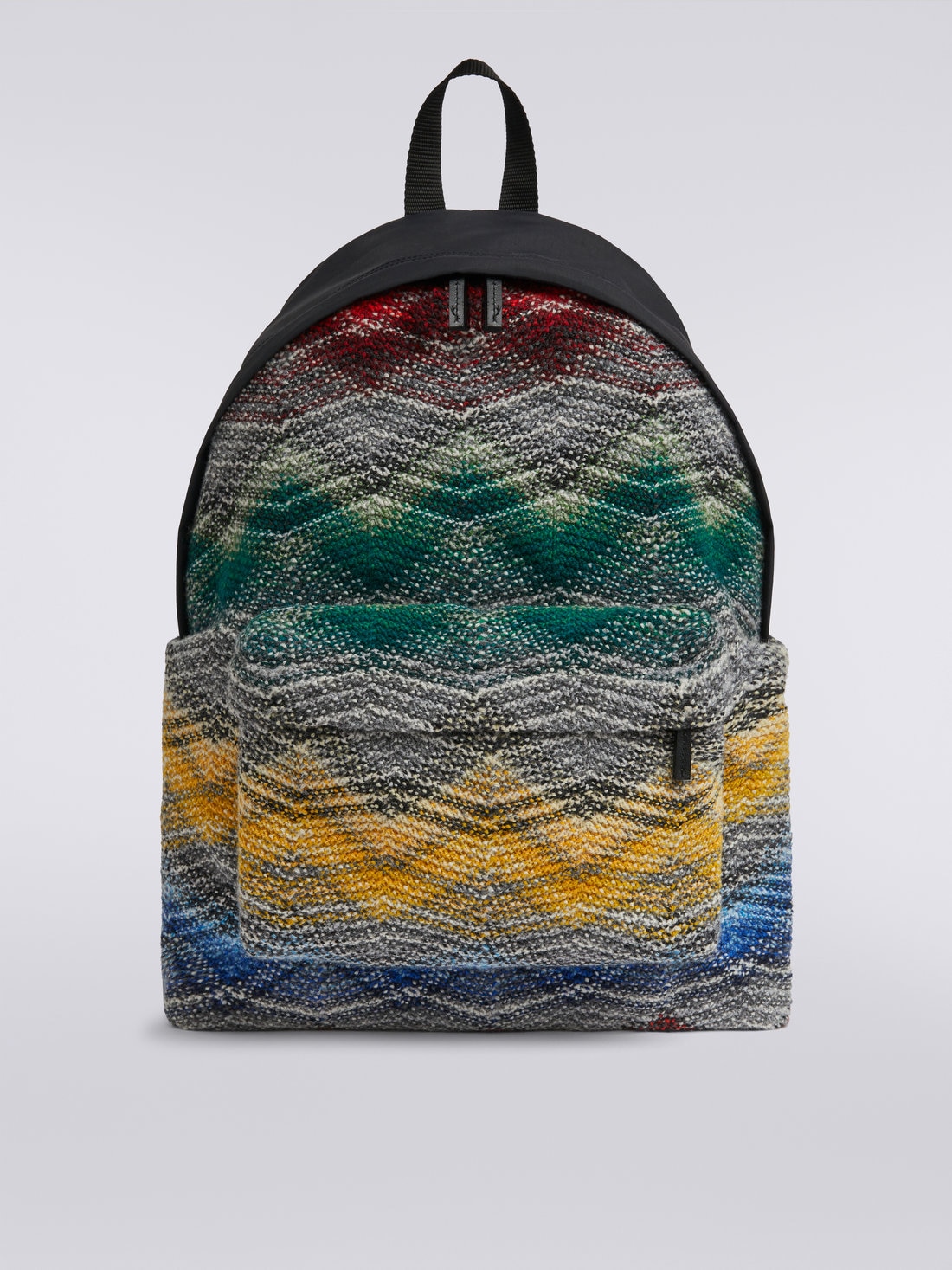 Zigzag wool rucksack, Multicoloured  - 0