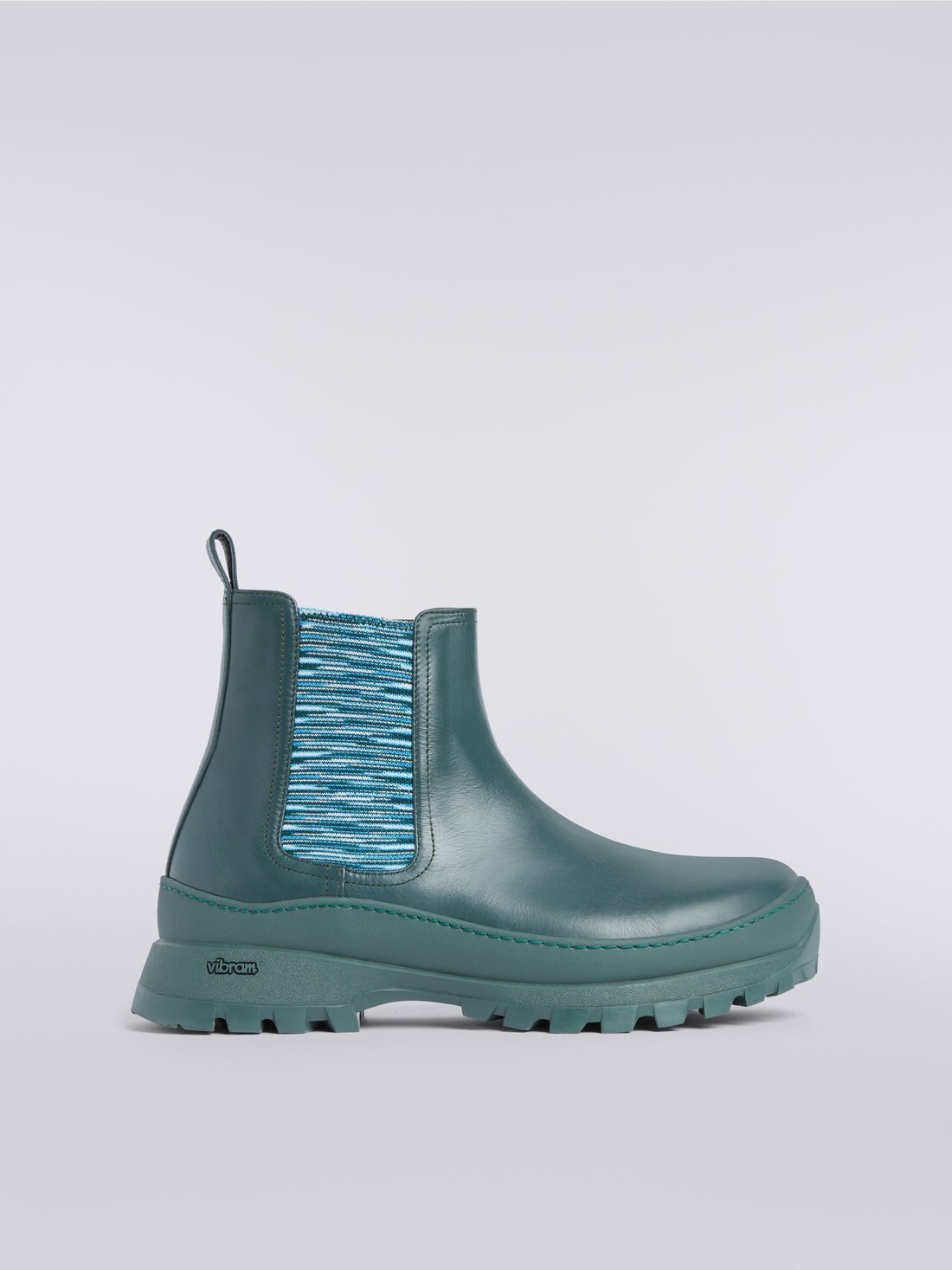 Leather ankle boots with slub details, Multicoloured  - 8051575790041 - 0