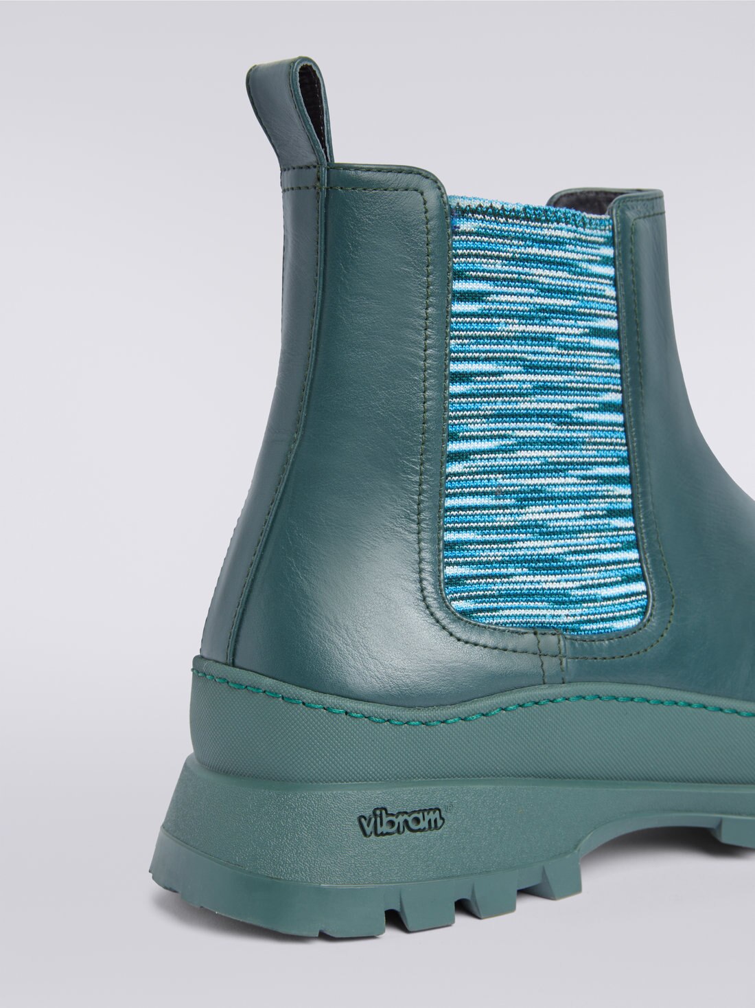 Leather ankle boots with slub details, Multicoloured  - 8051575790041 - 3