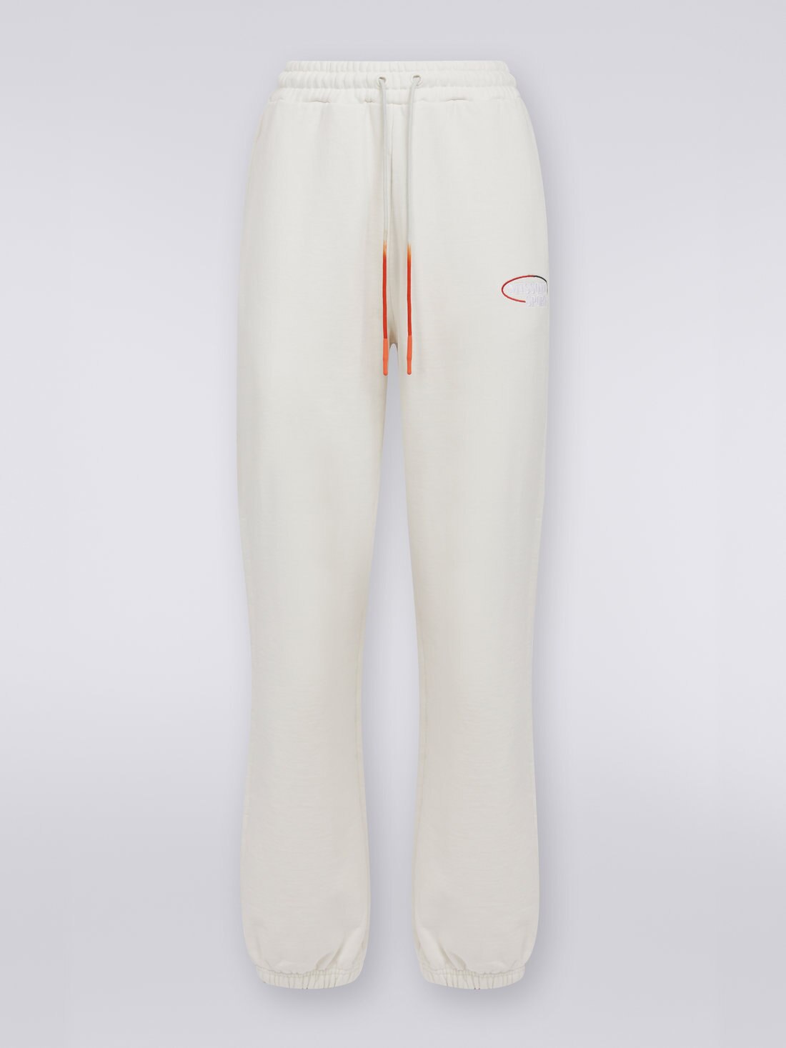 Cotton blend joggers with logo White