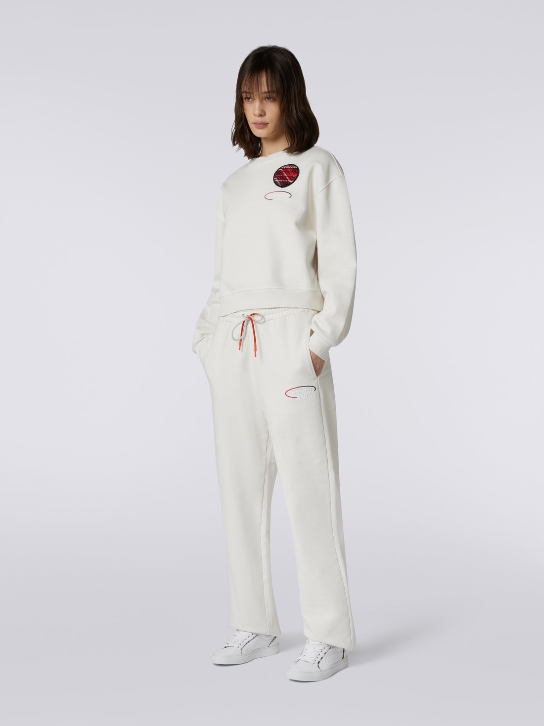 Cotton-blend Sweatpants - White - Ladies