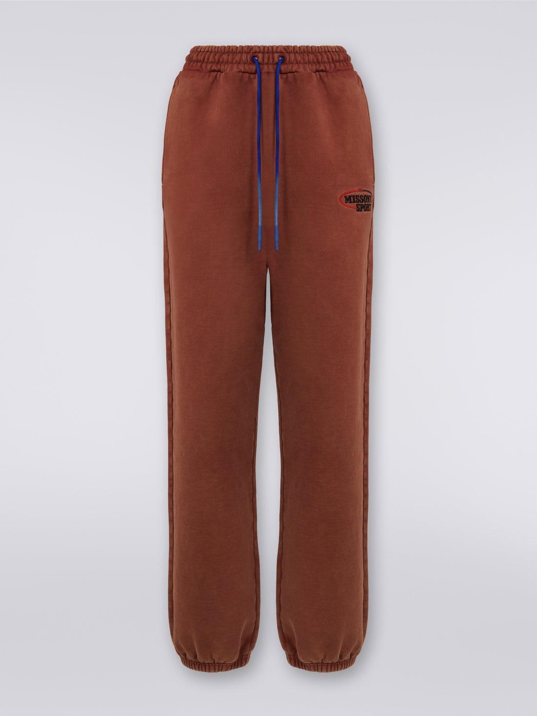 Cotton blend joggers with logo , Rust - SS23WI04BJ00H0S80B7 - 0