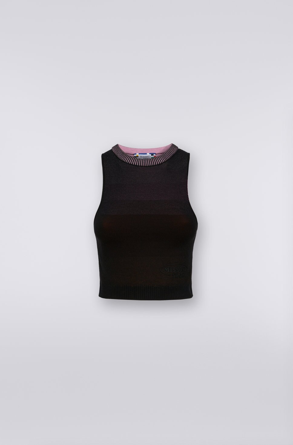 Crop top senza maniche in misto cotone, Multicolore  - 8051575925795 - 0