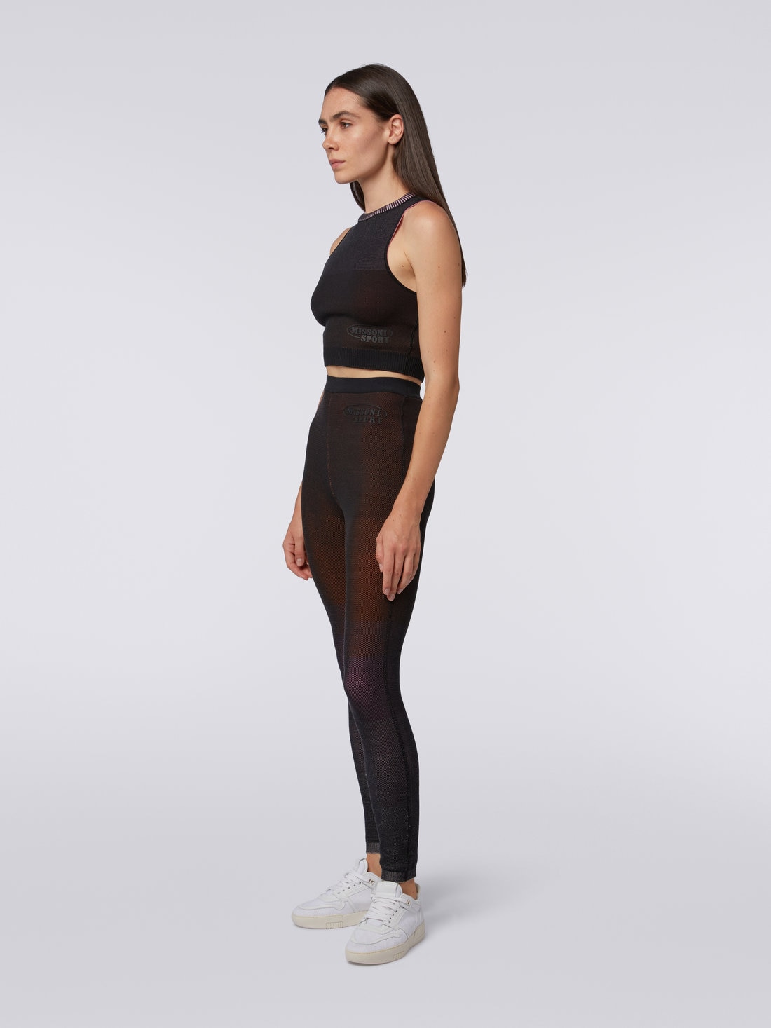 Crop top senza maniche in misto cotone, Multicolore  - 8051575925795 - 2