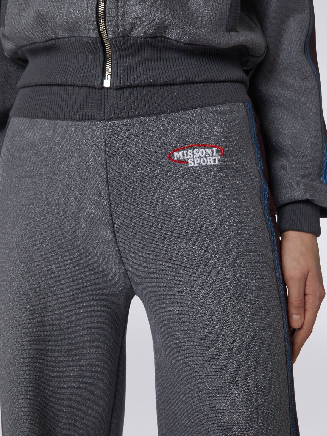 Sweat en coton mélangé avec zip et logo, Rouille - 8051575908927 - 4