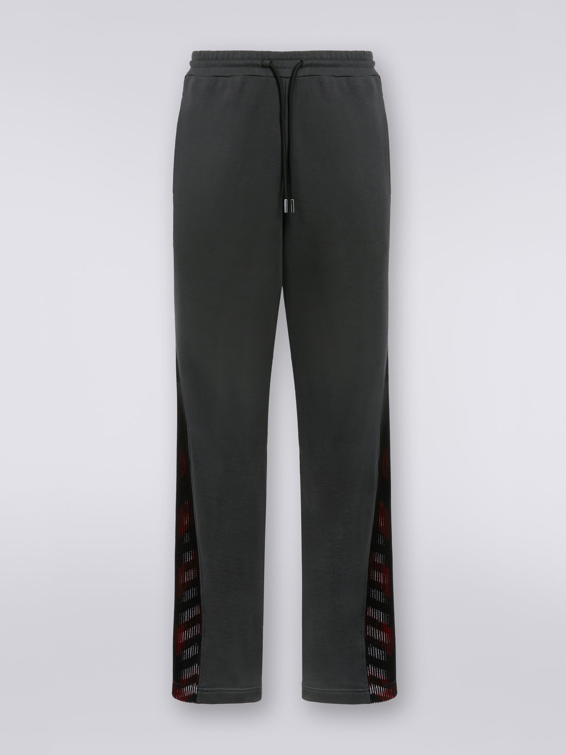 Cotton sports trousers with knitted insert in collaboration with Mike Maignan, Grey - 0