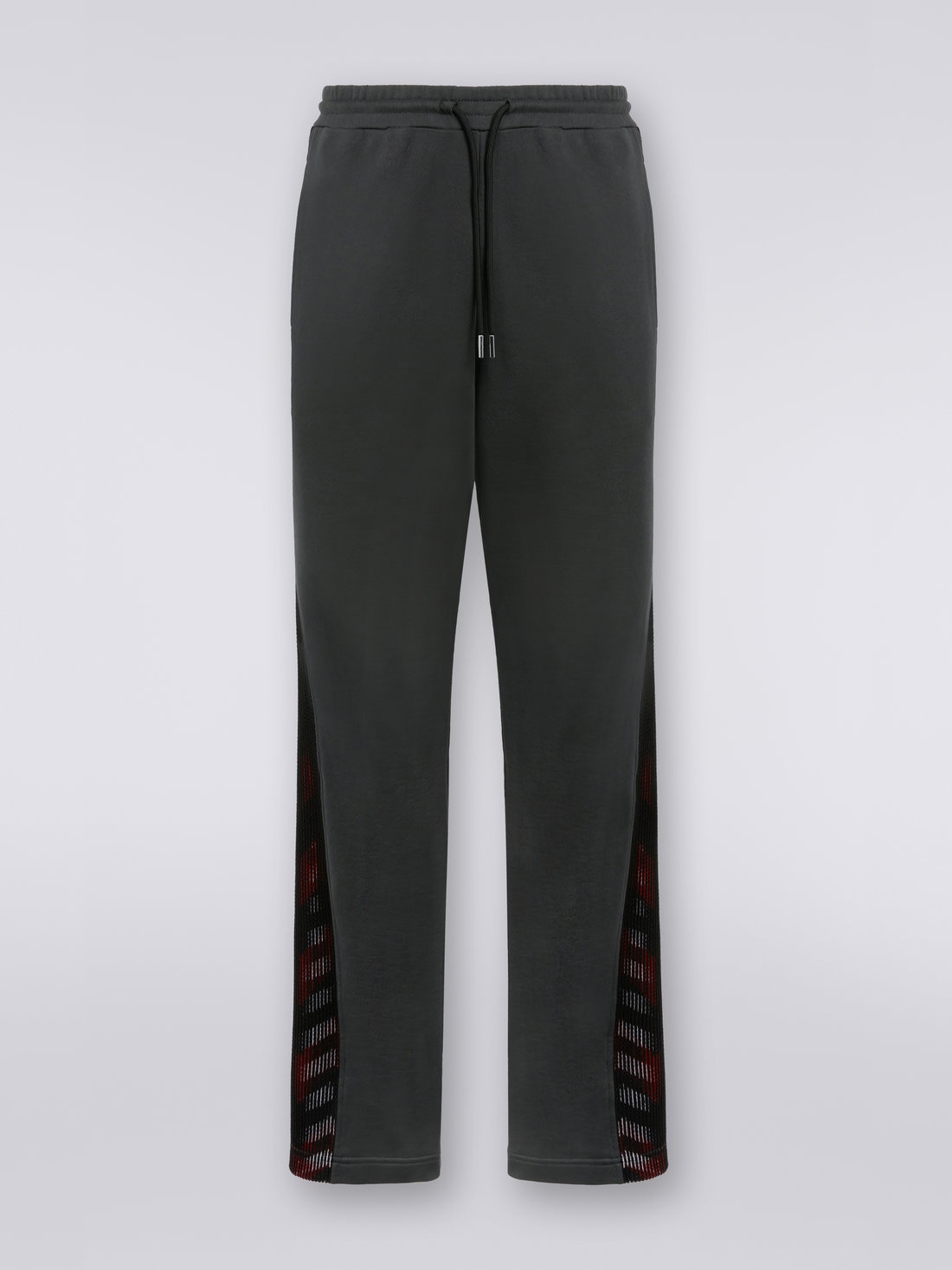 Pantalon de sport en coton avec empiècement en maille, réalisé en collaboration avec Mike Maignan, Gris - TS23SI02BJ00I2S91HS - 0