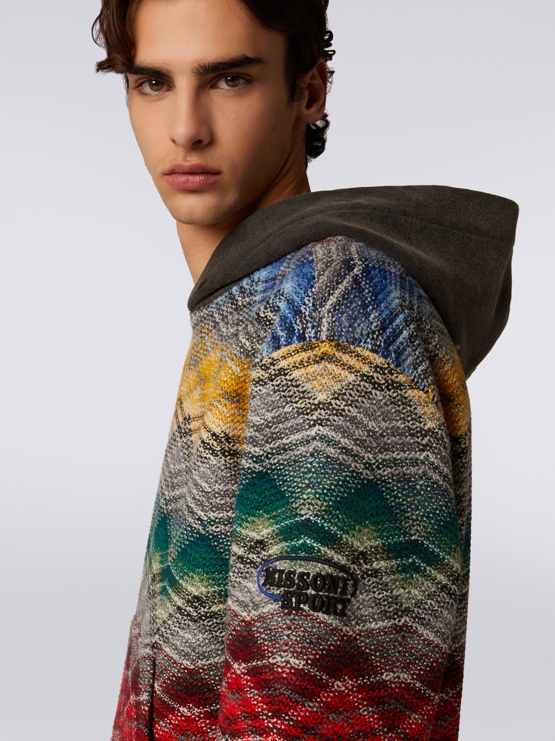 Zigzag wool blend hoodie Multicoloured Missoni