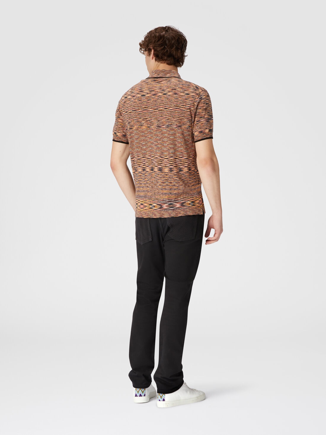 Polo in cotone fiammato, Arancio - UC22W204BK013BF201C - 2