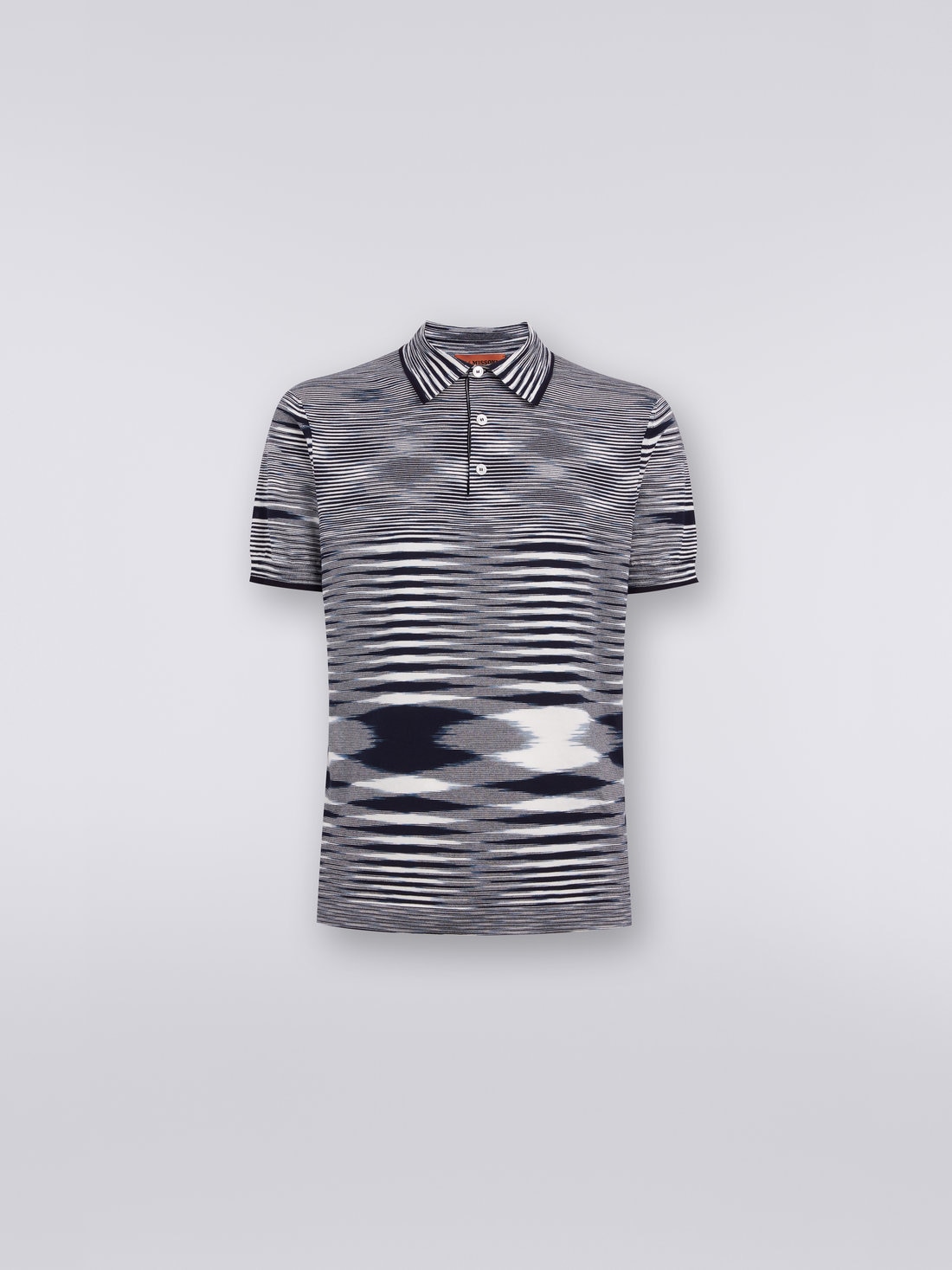 Slub cotton polo shirt, Multicoloured  - UC22W204BK013BF7050 - 0