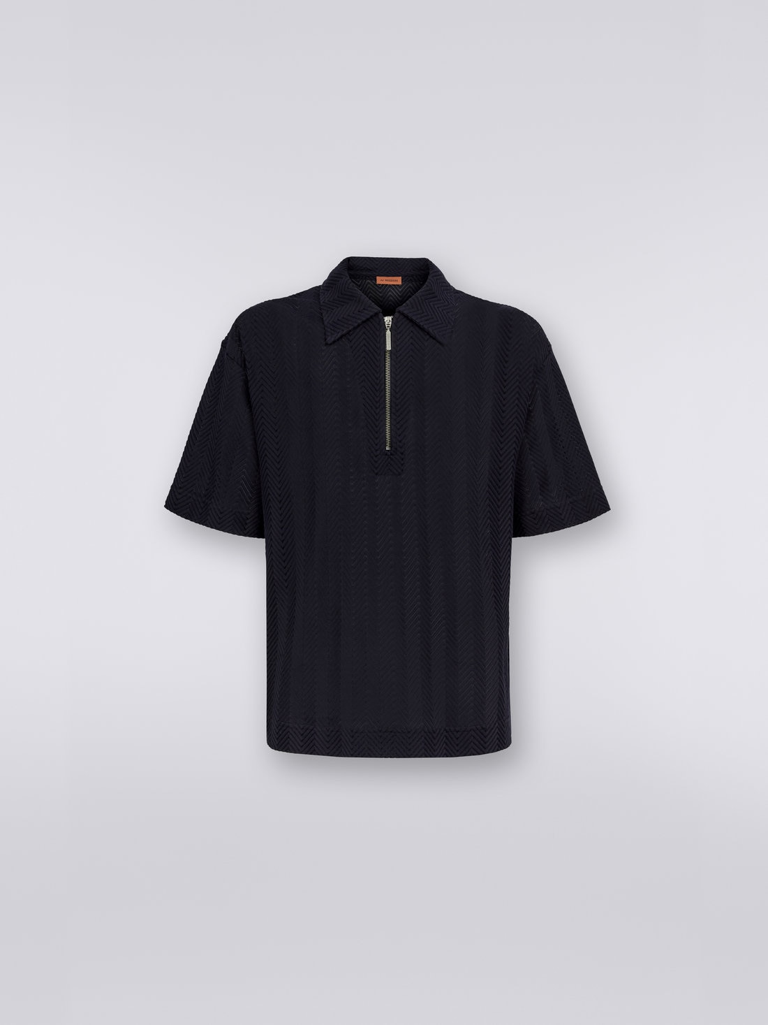 Kurzärmeliges Poloshirt aus Baumwolle und Viskose, Rosa   - US23S200BR00JC93838 - 0