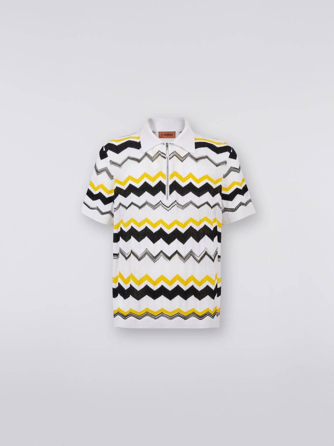 White yellow outlet polo shirt