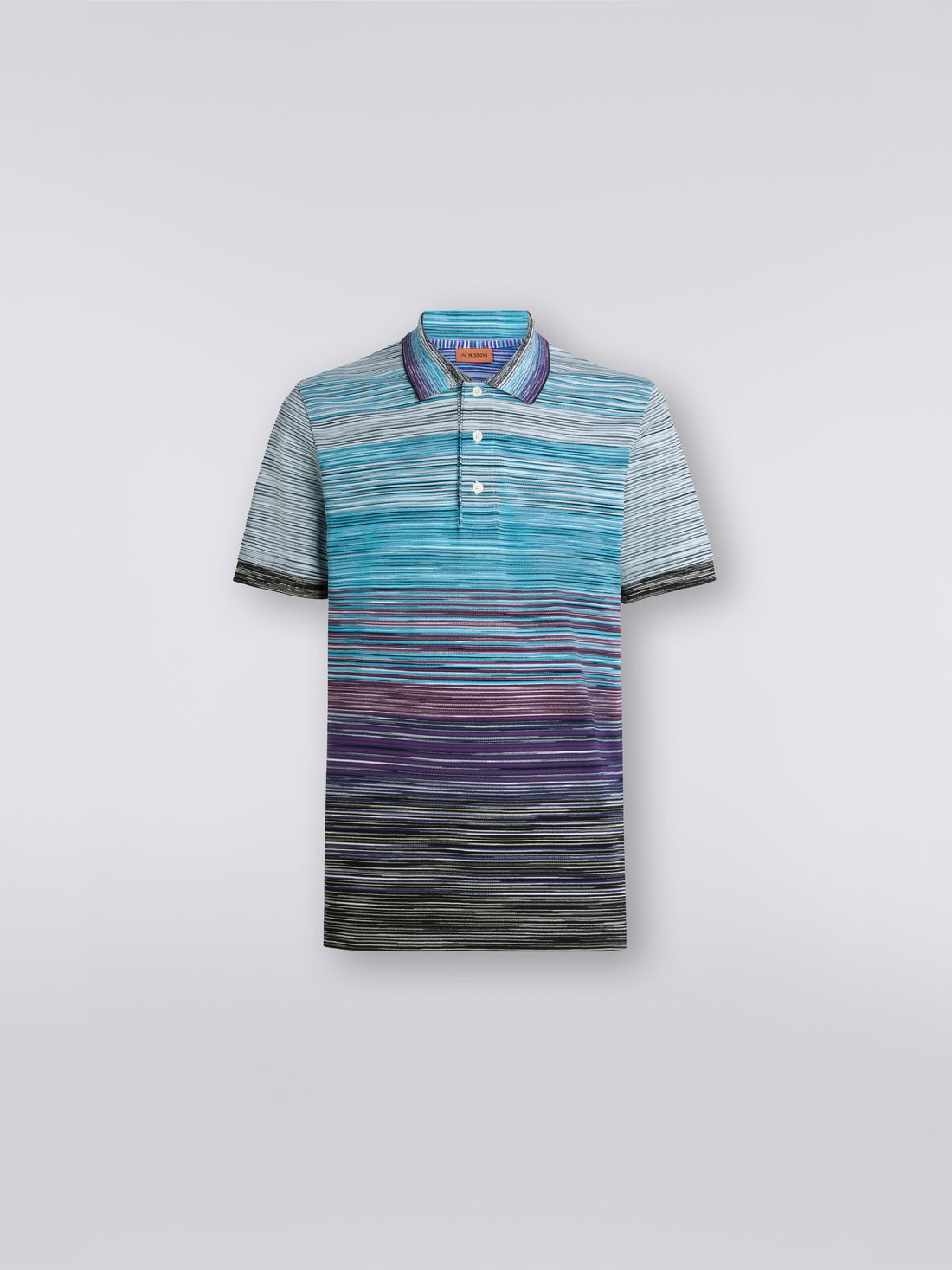 Slub cotton piqué polo shirt, Multicoloured - US23S20HBJ0014FM126 - 0