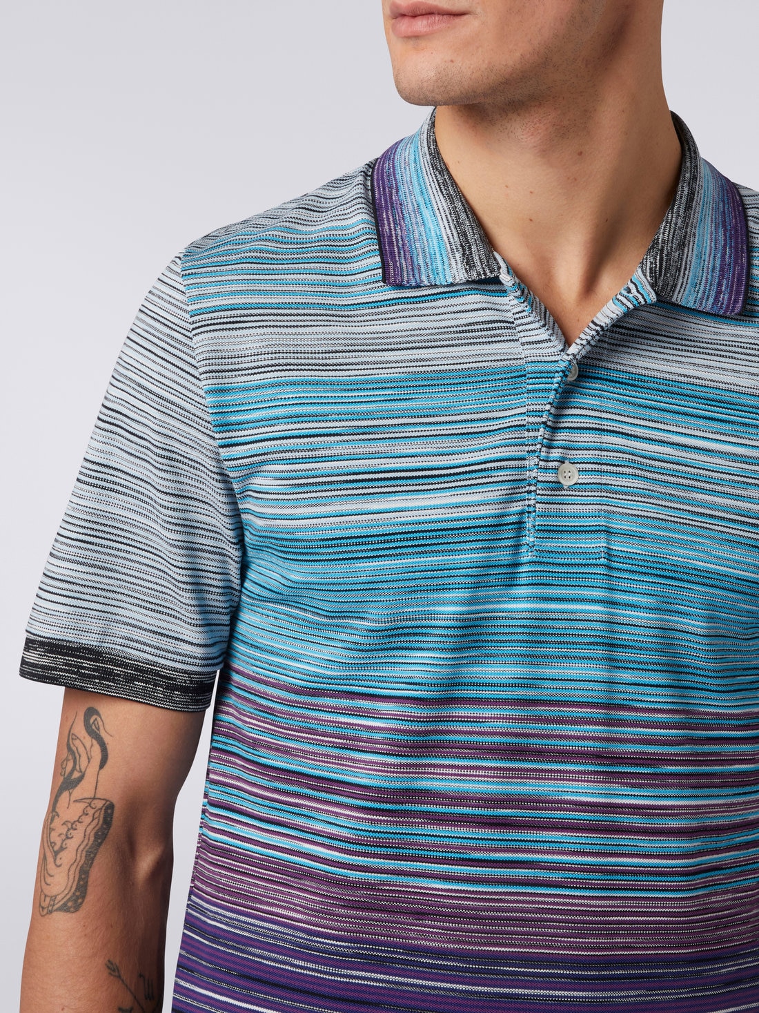 blue missoni polo