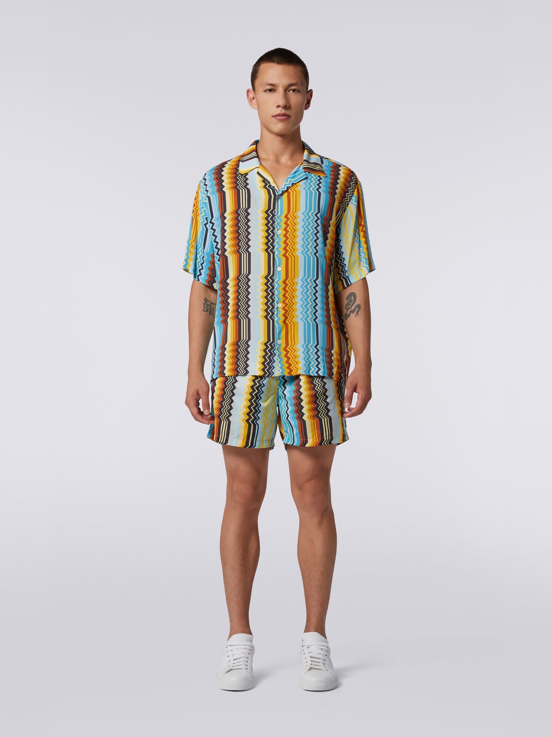 Viscose bowling shirt, Multicoloured  - US23SJ0RBW00M1S109N - 1