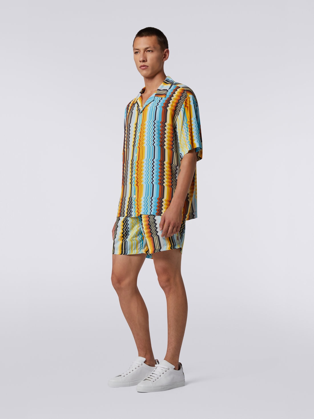Viscose bowling shirt, Multicoloured  - US23SJ0RBW00M1S109N - 2