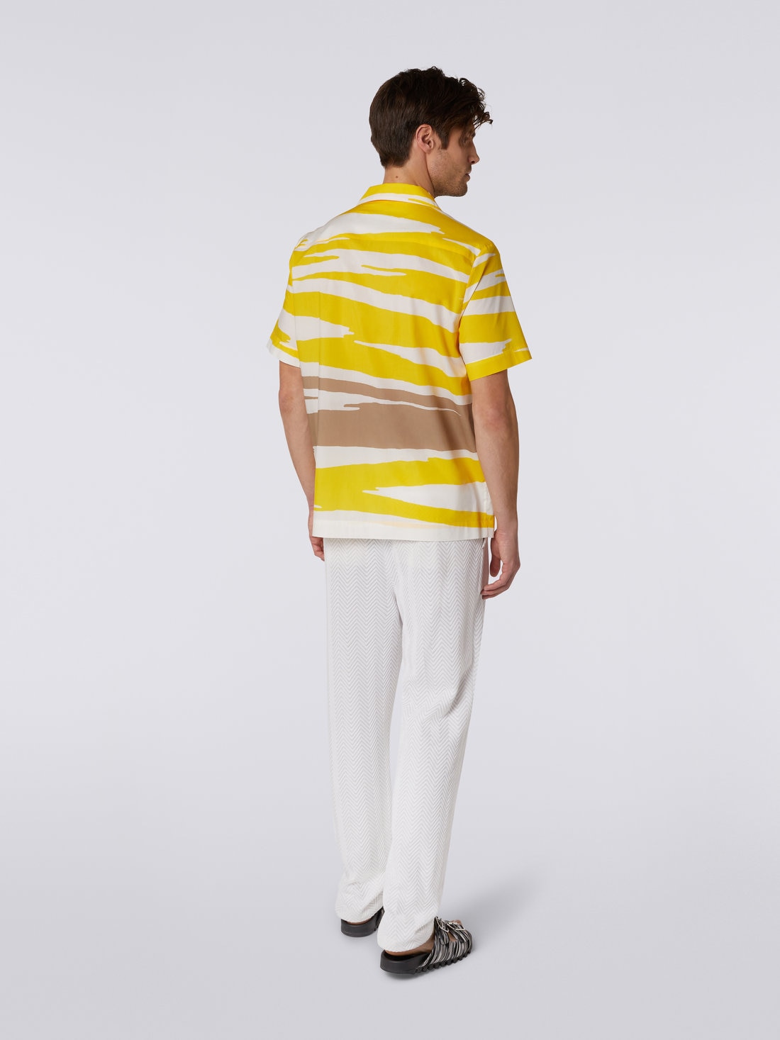 Kurzärmeliges Baumwollhemd im Bowling-Stil, Mehrfarbig  - US23SJ0RBW00MGS109Q - 3