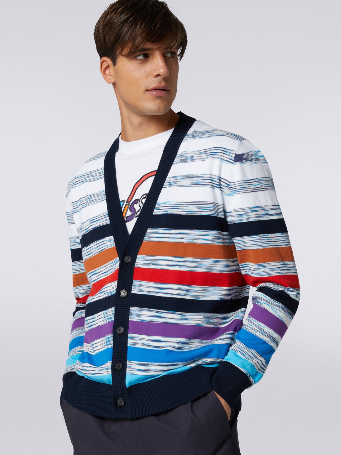 CARDIGAN CON BOTTONI, Multicoloured - US23SM0UBK024MSM8UW - 4
