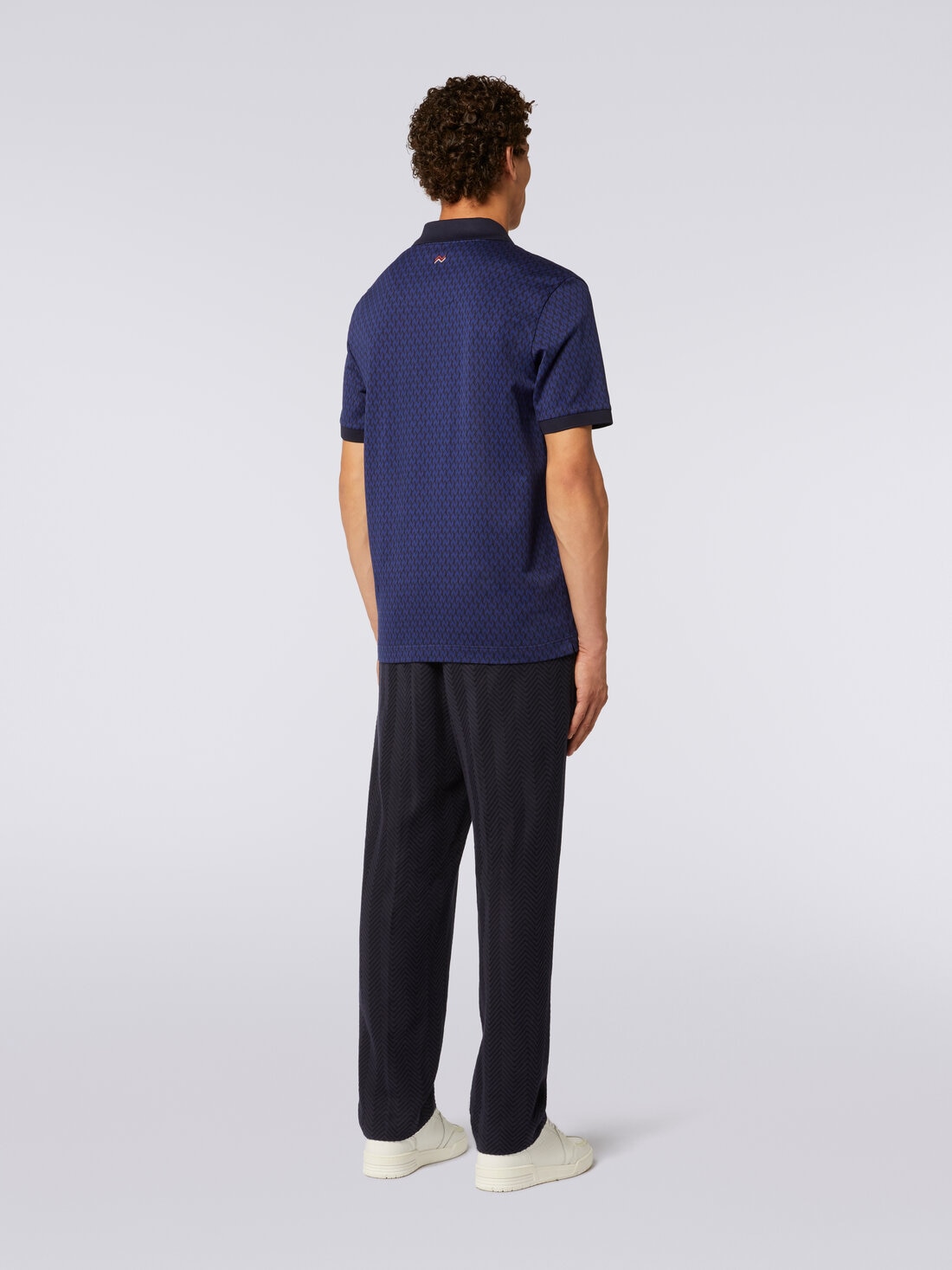 Polo a maniche corte in cotone , Blu - US23W20BBJ00HMS72CW - 3